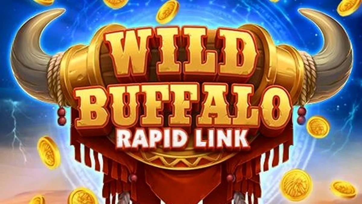 Wild Buffalo: Rapid Link slot machine interface na nagpapakita ng mga simbolo ng hayop sa reels.